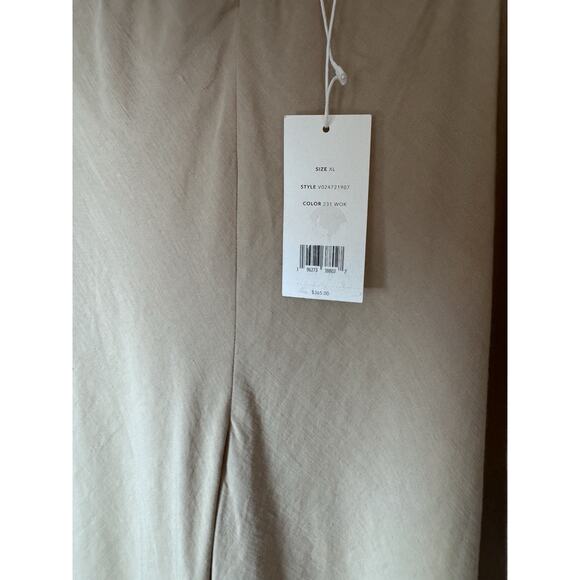 Vince High Waist Cotton Bias Pull On Pant XL In Wok Light Khaki NWT $365 - Picture 6 of 12